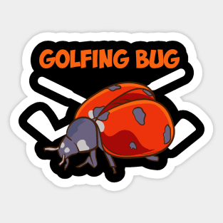 Golfing Bug Sticker